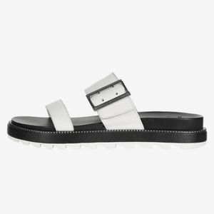 SOREL Roaming Buckle Slide Sandals Sea Salt